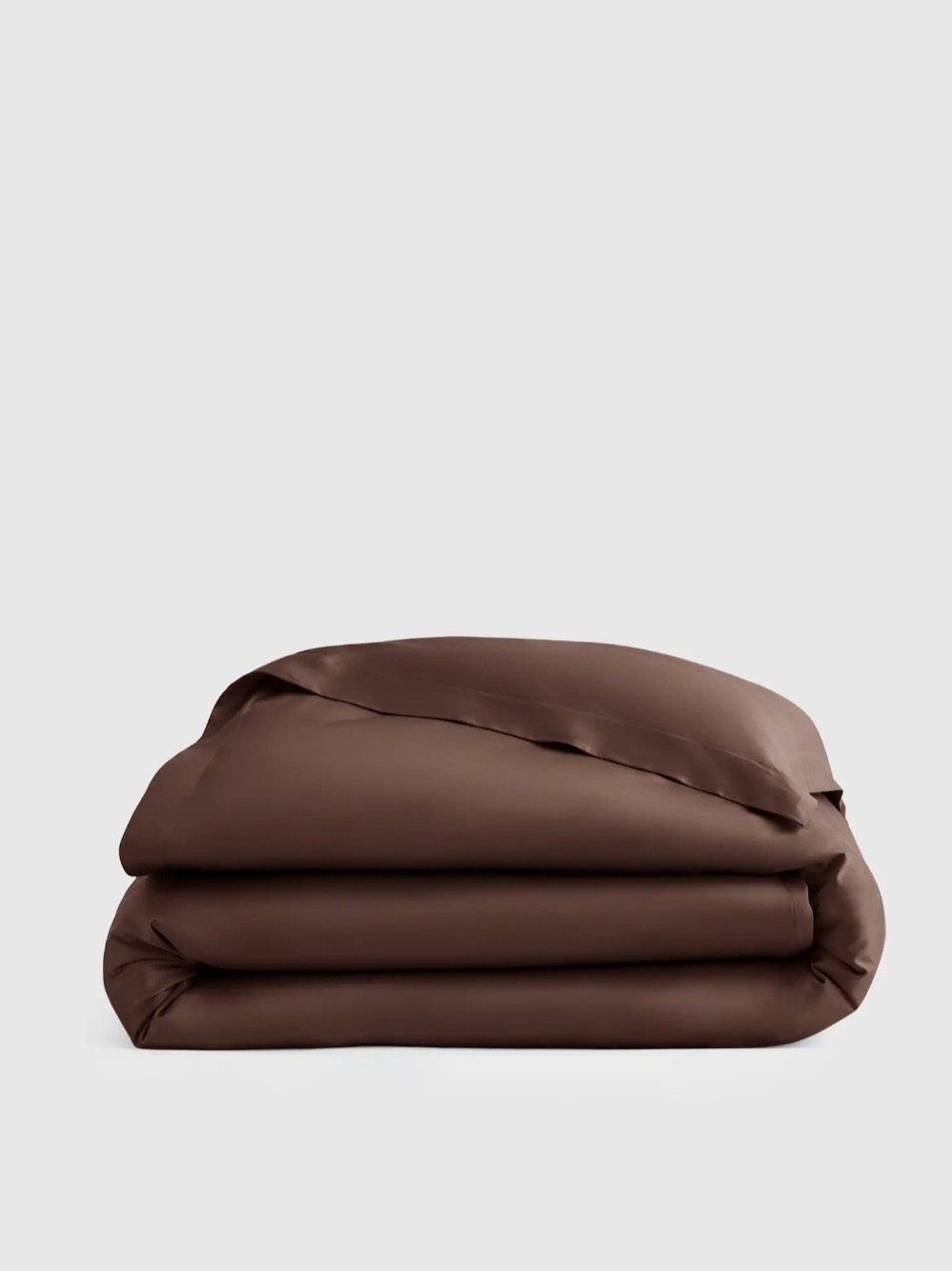 Quince Signature Giza Cotton Sateen Duvet Cover King/CalKing Like New Espresso